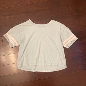 Hollister - blue and white tee - XS